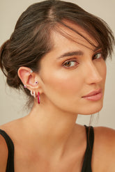 Intense Love Silver Earrings, White Rhodium, Premium Cubic Zirconia + Give Joy Gift